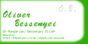 oliver bessenyei business card