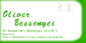 oliver bessenyei business card